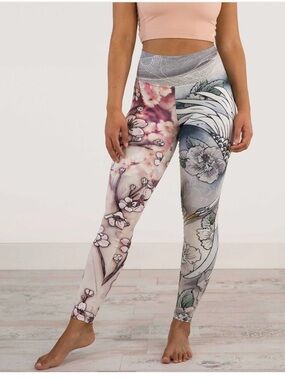 Eagle Rock Werkshop | Crane Cherry Blossom Leggings Zen Garden Mashup Small